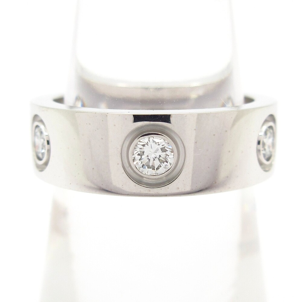 Cartier Love Ring Full Diamond Ring 18K White Gold Diamond